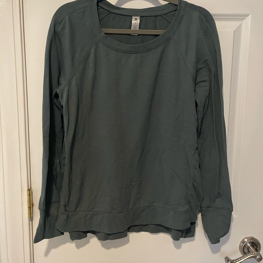 Olive Green Long Sleeve Top